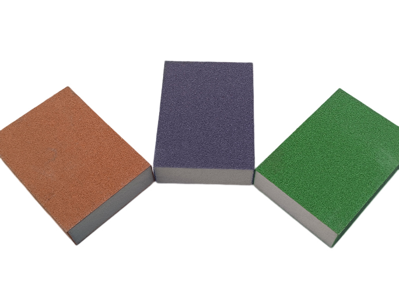 Colorful Sponge Sanding Block Aluminum Oxide Different Grit Option P60 80 100 120 150 180 240 320 400 600