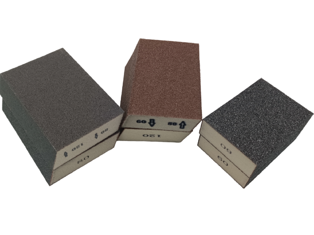 Durable Calined Corundum Aluminum Oxide Sanding Block Sponge Square And Double Angled